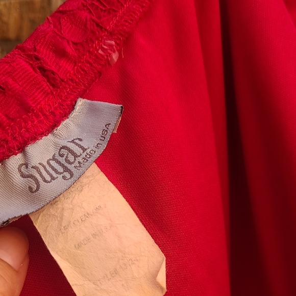 Strapless Red Lace Dress Sugar - Picture 11 of 13
